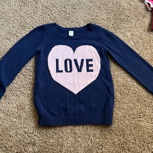 Navy and pink sweater